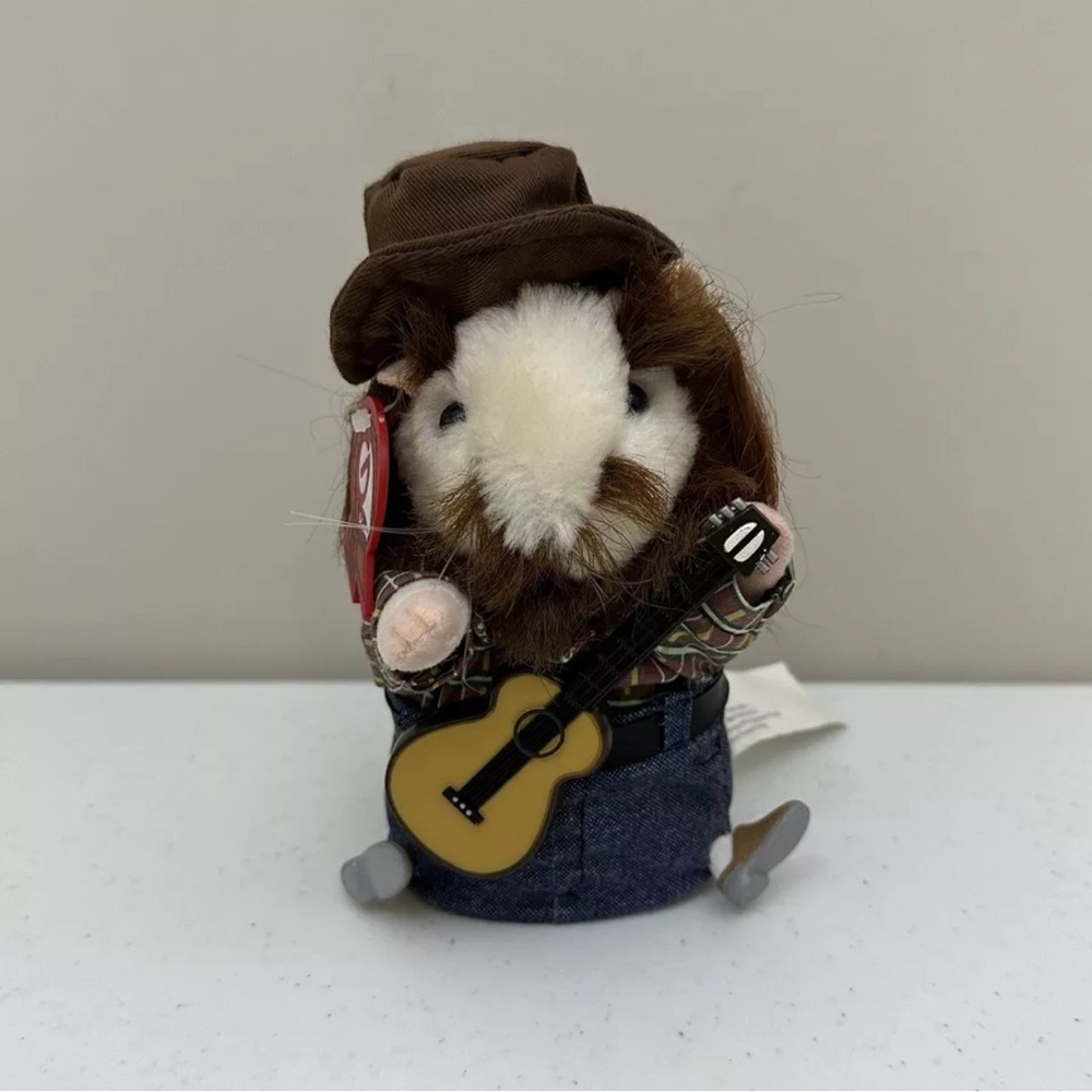 Gemmy 2003 Dancing Singing Hamster Red with Guitar Country Song Musical Toy